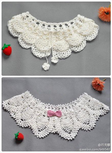 成人钩针假领子视频讲解,跟随视频轻松制作时尚单品